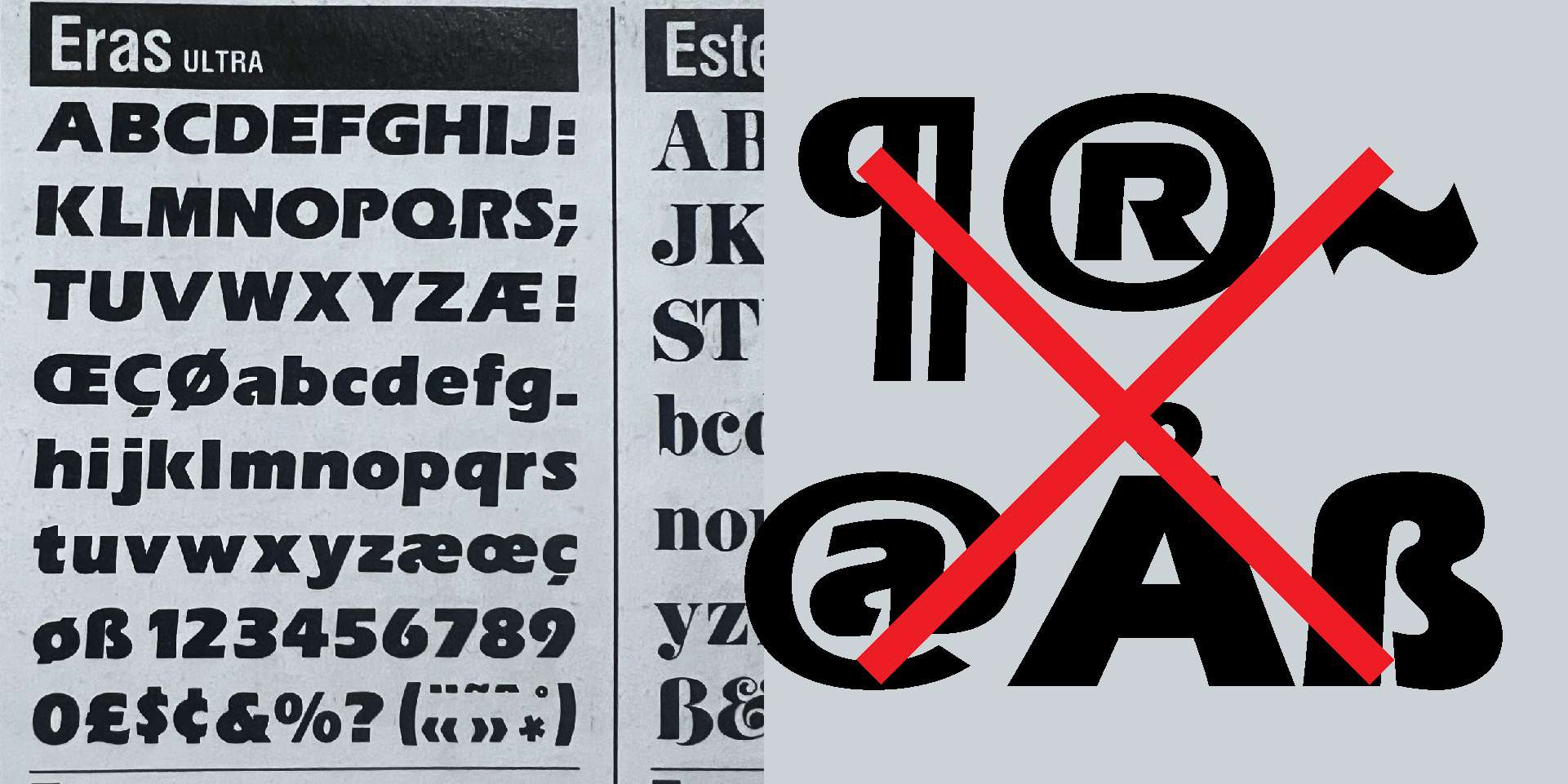 Un set de caracteres limitado y algunas rarezas en las versiones digitales